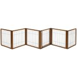 Convertible Elite Pet Gate 6-panel - Brown