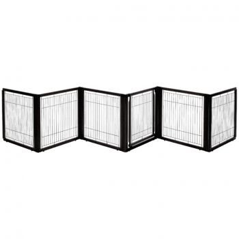 Convertible Elite Pet Gate 6 panel Black KittenKaboodle