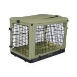 The Other Door Steel Crate With Plush Pad - Sage