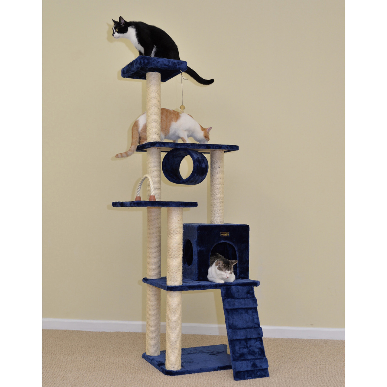 Multi-Level Cat Playcenter with Scratching Posts, Condo, Perches and Toy
