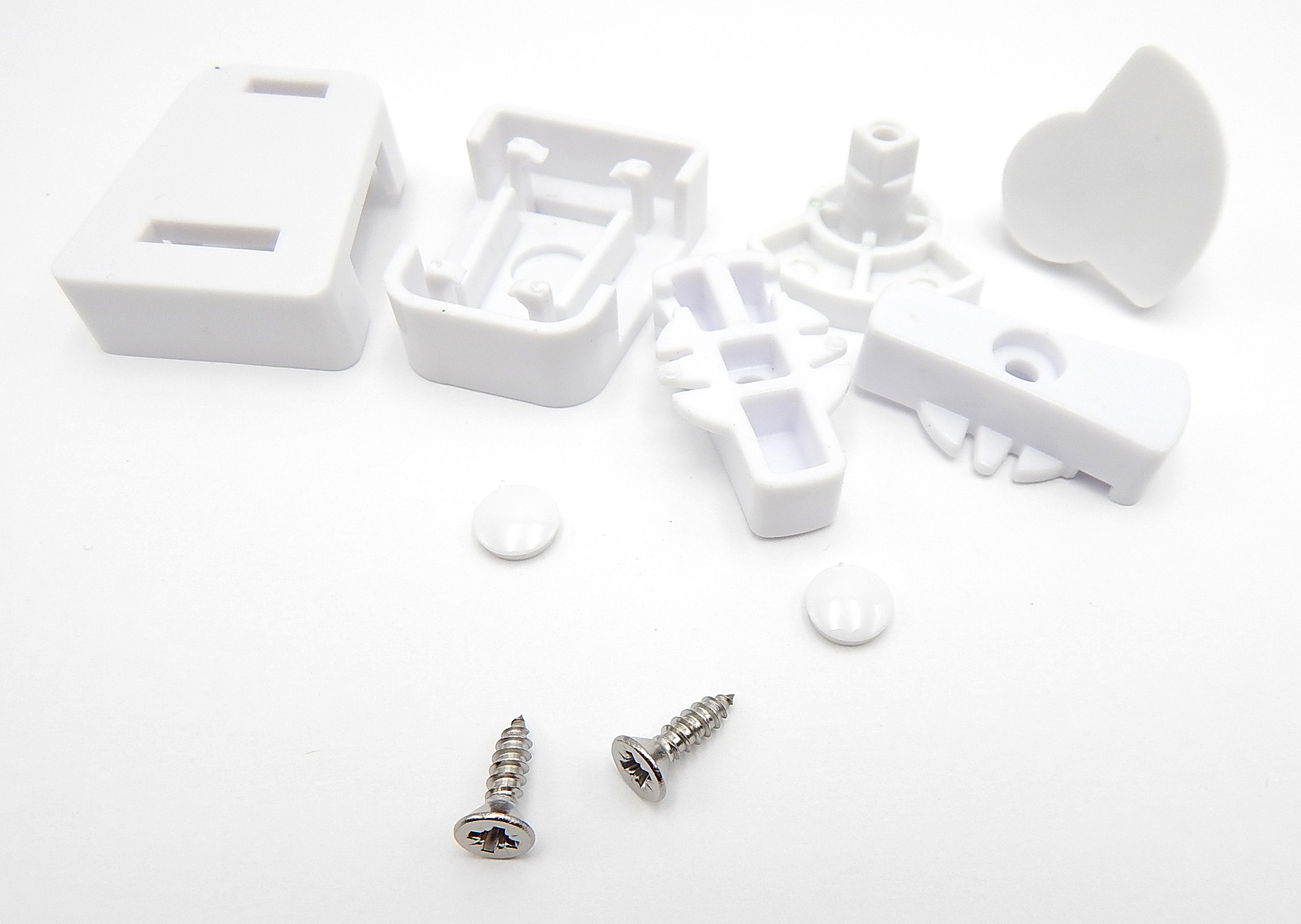Full Set of White Locking Dials and Security Clips for Dogwalk Glass Fitting Dog Doors