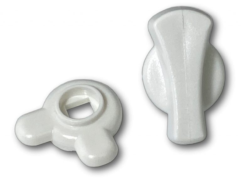 G-LDCDW Glass fitting cat door white locking dial set