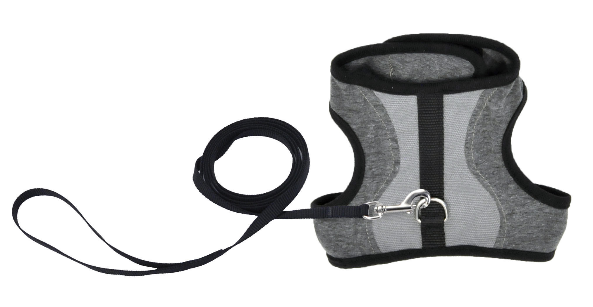 Coastal® Adjustable Cat Wrap Harness with 6' Leash, GREY
