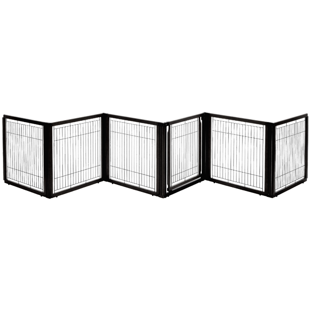 Convertible Elite Pet Gate 6-panel - Black