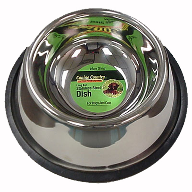 No-Tip Non-Skid Stainless Steel Bowl 16oz.