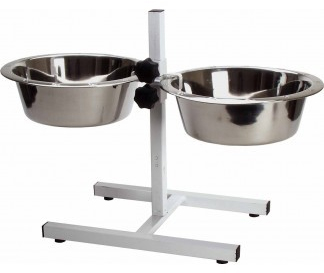 H-Base Adjustable Raised Dog Feeder - 2 Quart