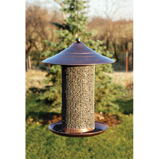 Brushed Copper Sunflower Screen Feeder