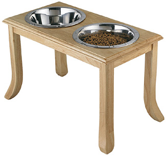 Raised Wooden Dog Feeder - 3 Quart - 10" Tall