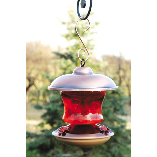 Brushed Copper Hummingbird Feeder